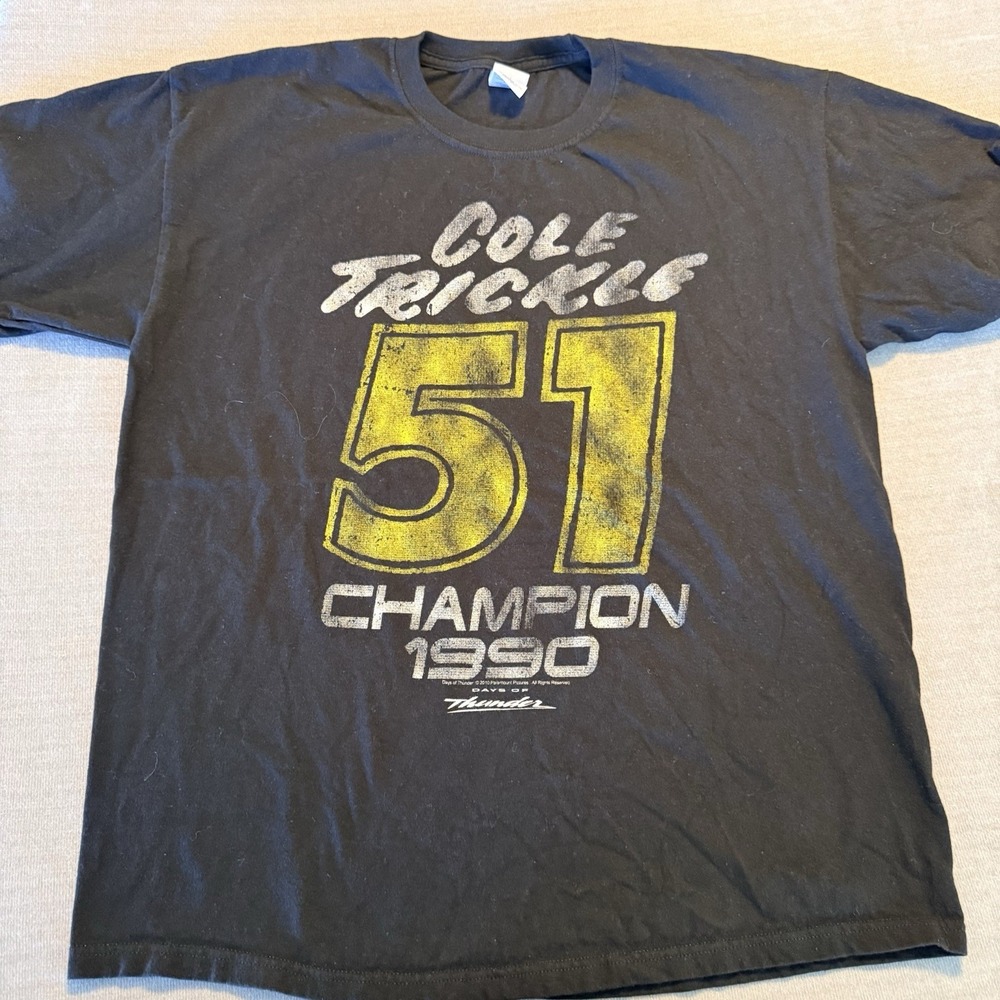 Cole Trickle 51 Days of Thunder T Shirt Mens L 1990 Movie Racing NASCAR Tee